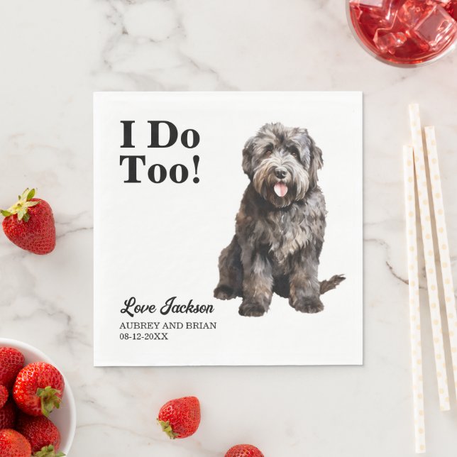 Guardanapo De Papel Casamento de Pet Bouvier des Flandres (Insitu)