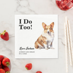 Guardanapo De Papel Casamento De Pet De Cardigan Welsh Corgi