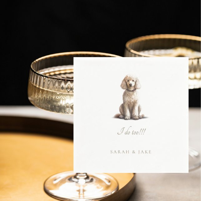 Guardanapo De Papel Casamento de Pet de Poodle Personalizado (Criador carregado)