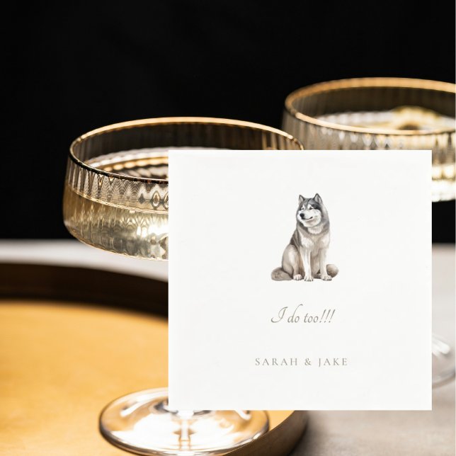 Guardanapo De Papel Casamento de Pet de Siberian Huskey Napkins (Criador carregado)