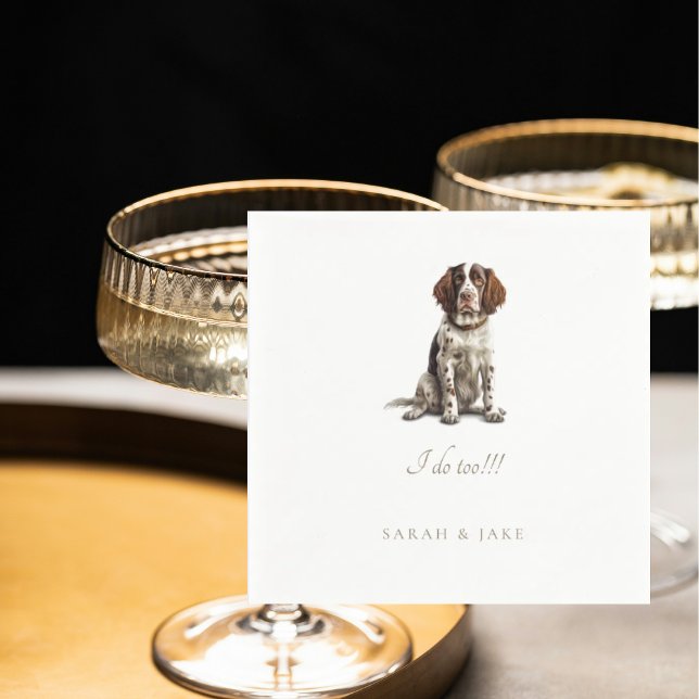 Guardanapo De Papel Casamento de Pet de Springer Spaniel em Inglês Per (Criador carregado)