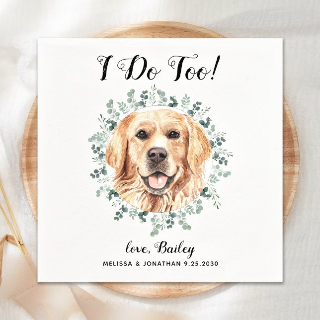 Guardanapo De Papel Casamento De Pet Personalizado Eu Faço Muito Cão D (Criador carregado)