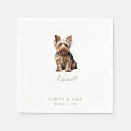 Guardanapo De Papel Casamento de Pet Personalizado Yorkshire Terrier