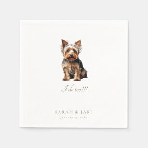 Guardanapo De Papel Casamento de Pet Personalizado Yorkshire Terrier