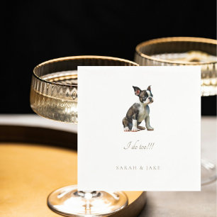 Guardanapo De Papel Casamento de Pet Terrier Pet de Boston com Napkins
