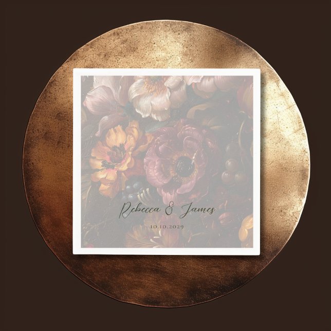 Guardanapo De Papel Casamento de Pintura Holandesa Floral Romântica Es (Criador carregado)