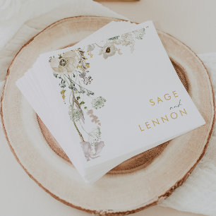 Guardanapo De Papel Casamento de Prados de Farinha Selvagem Whimsical 