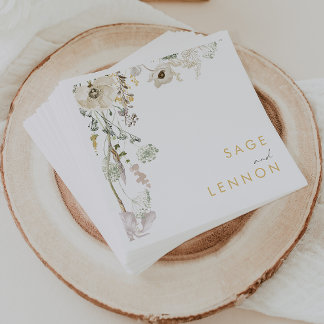 Guardanapo De Papel Casamento de Prados de Farinha Selvagem Whimsical 