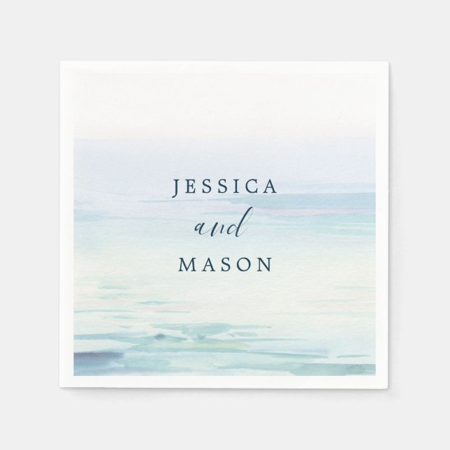 Guardanapo De Papel Casamento de praia Cocktail Napkin (Frente)