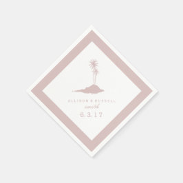 Guardanapo De Papel Casamento de Praia Moderna - Napkins - Blush