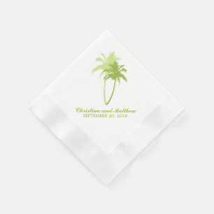 Guardanapo De Papel Casamento de praia verde das palmeiras