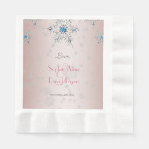 Guardanapo De Papel Casamento de Prata Flocos de Neve Cristais de Péro