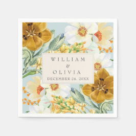 Guardanapo De Papel Casamento de primavera de flores silvestres do Jar