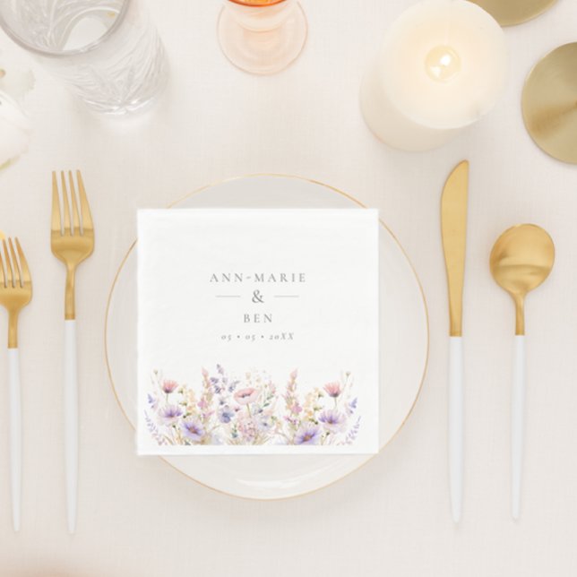 Guardanapo De Papel Casamento de primavera Lilac Wildflower (Criador carregado)