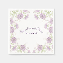 Guardanapo De Papel Casamento de Rosa Roxa Lavanda
