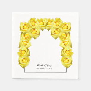 Guardanapo De Papel Casamento de Rosas Amarelas