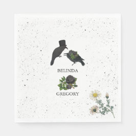 Guardanapo De Papel Casamento de Rosas Negras do Halloween