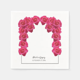 Guardanapo De Papel Casamento de Rosas Rosa Rústico