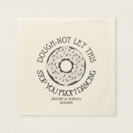 Guardanapo De Papel Casamento de Rosquinhas Brancas Engraçado Moderno