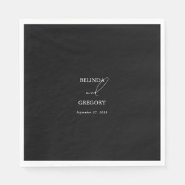 Guardanapo De Papel Casamento de Script de Assinatura de Caligrafia Pr