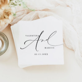 Guardanapo De Papel Casamento de Script de Caligrafia Chic VALENTINA