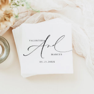 Guardanapo De Papel Casamento de Script de Caligrafia Chic VALENTINA