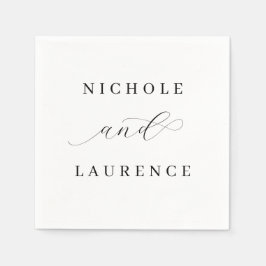 Guardanapo De Papel Casamento de Script Elegante Simples