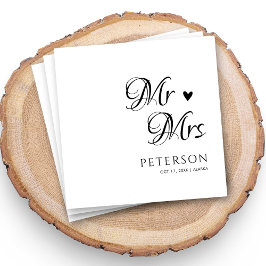 Guardanapo De Papel Casamento de Script Moderno Napkins para Recepção