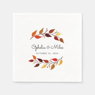 Guardanapo De Papel Casamento de Sucursais de outono