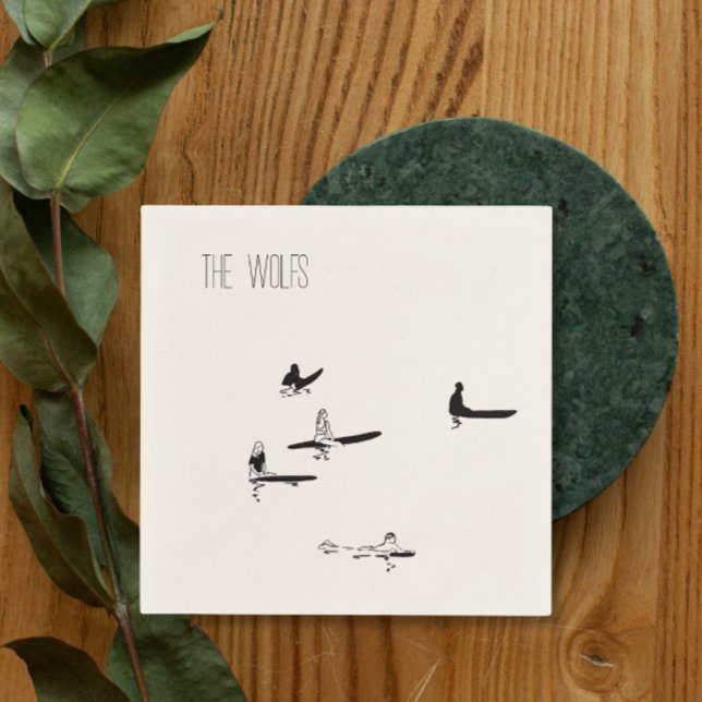 Guardanapo De Papel Casamento de surfe na praia Cocktail Napkin (Criador carregado)