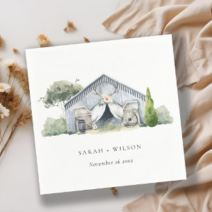 Guardanapo De Papel Casamento de Tema da Fazenda do Pastel Rustic Dusk