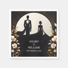 Guardanapo De Papel Casamento de Tempos Negros Tuxedo