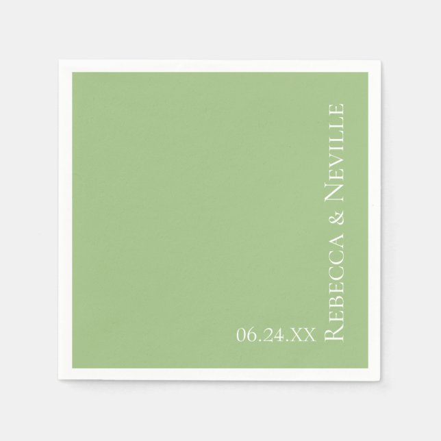 Guardanapo De Papel Casamento de Texto Simples Elegante Moderno (Frente)