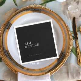 Guardanapo De Papel Casamento de tipografia minimalista moderno