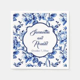 Guardanapo De Papel Casamento de Toalha Floral Branca Elegante