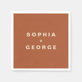 Guardanapo De Papel Casamento de Toneladas Moderno Boho Jewel Earth