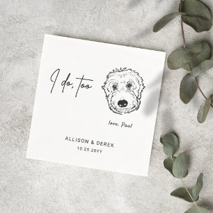 Guardanapo De Papel Casamento de Trabalho de arte Cachorro com Cara de
