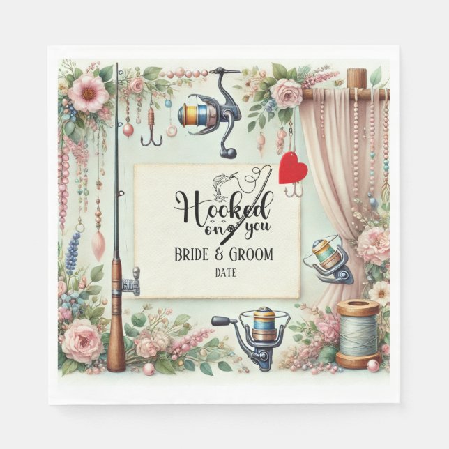 Guardanapo De Papel Casamento de trevo com vara e flores (Frente)