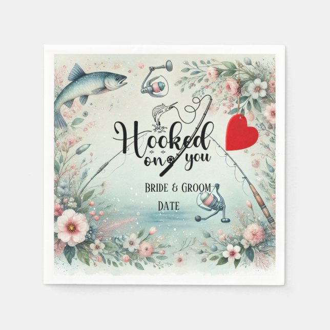 Guardanapo De Papel Casamento de trevo com vara e flores (Frente)