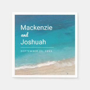 Guardanapo De Papel Casamento de tropical Beach Shore Turquoise Ocean