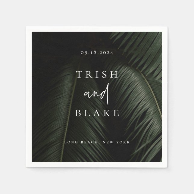 Guardanapo De Papel Casamento de Tropics Moody (Frente)