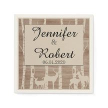 Casamento De Veado De Árvores Rústicas