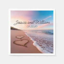 Guardanapo De Papel Casamento de Verão de Bela