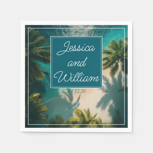 Guardanapo De Papel Casamento de Verão mágico (Frente)