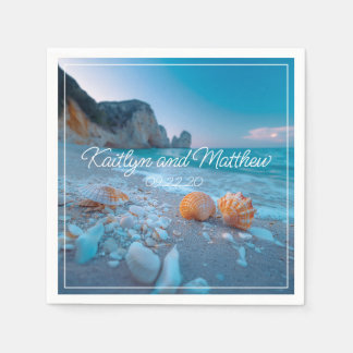 Guardanapo De Papel Casamento de Verão Moderno