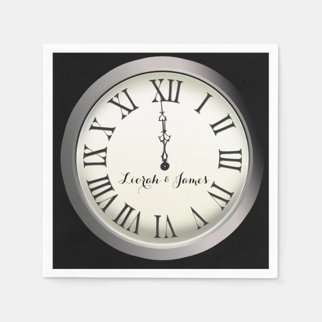 Guardanapo De Papel Casamento de véspera de Ano Novo (Frente)