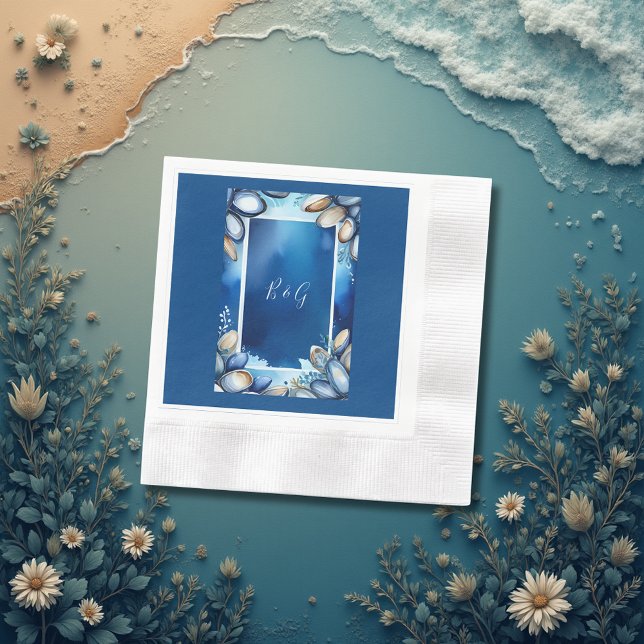 Guardanapo De Papel casamento de vibe na costa azul (Criador carregado)