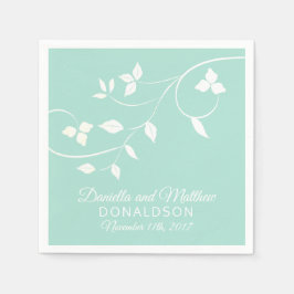 Guardanapo De Papel Casamento de Vinha Verde Personalizada