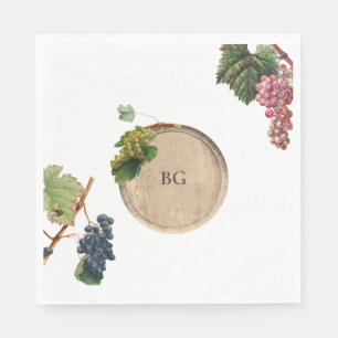 Guardanapo De Papel Casamento de vinhas de barril de vinho russo