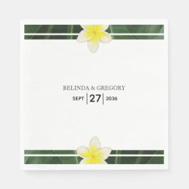 Guardanapo De Papel Casamento de Yellow Frangipani Plumeria